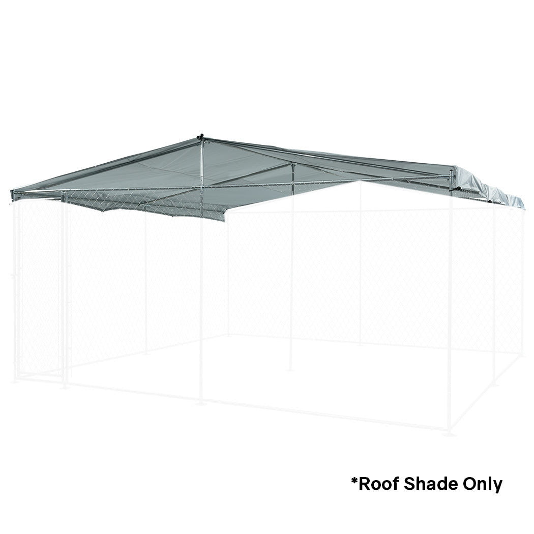 UV & Weather Resistant Shade Roof for 3x3m Pet Enclosure, Silver