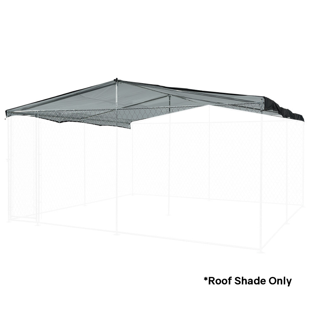 4x4m Dog Run Shade Roof, UV & Water Resistant Shelter, Black