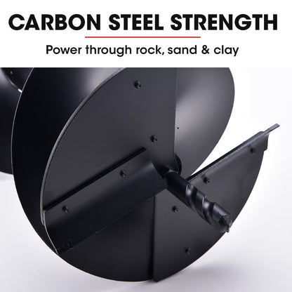 250mm x 0.76m Carbon Steel Auger Bit with Half Double Helix Design