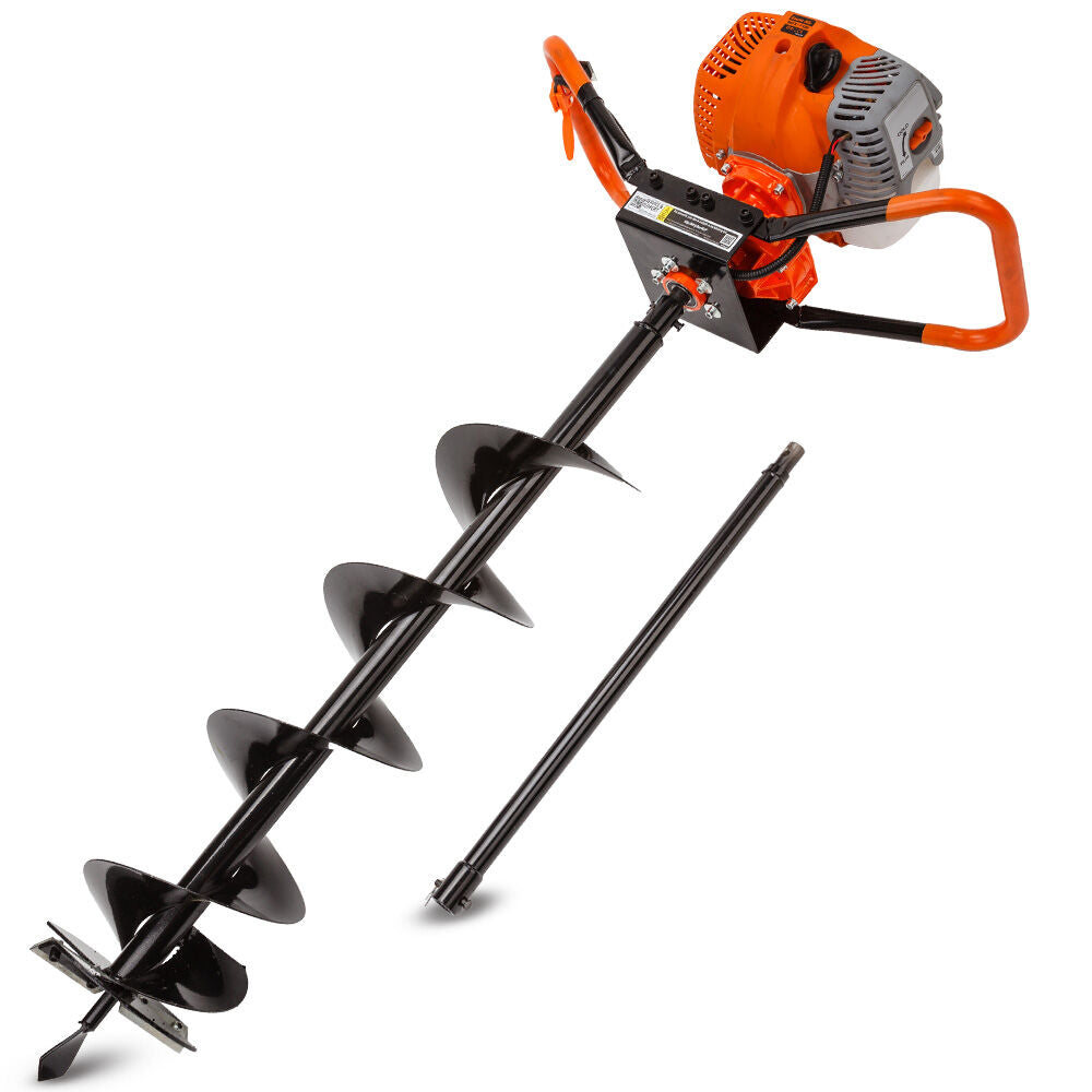 62cc Petrol Post Hole Digger with 1.4m Depth and 20cm Bit Diameter