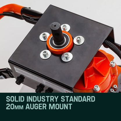 62cc Petrol Post Hole Digger with 1.4m Depth and 20cm Bit Diameter