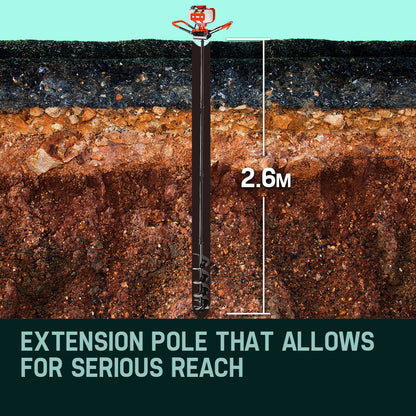 75cc Petrol Post Hole Digger with 2.6m Depth and Multiple Auger Sizes