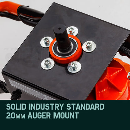 88cc Pro-Series Post Hole Digger with 3.2m Depth and Multiple Augers
