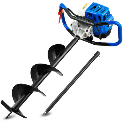 52cc 2-Stroke Petrol Post Hole Digger with 0.2m Auger & 0.6m Extension Shaft