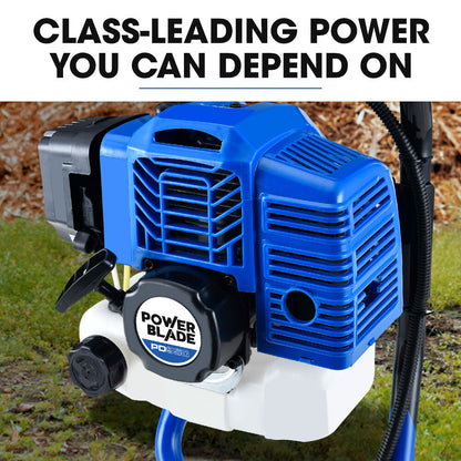 52cc Petrol Post Hole Digger, 3 Auger Bits, 1.4m Depth, Anti-Vibration