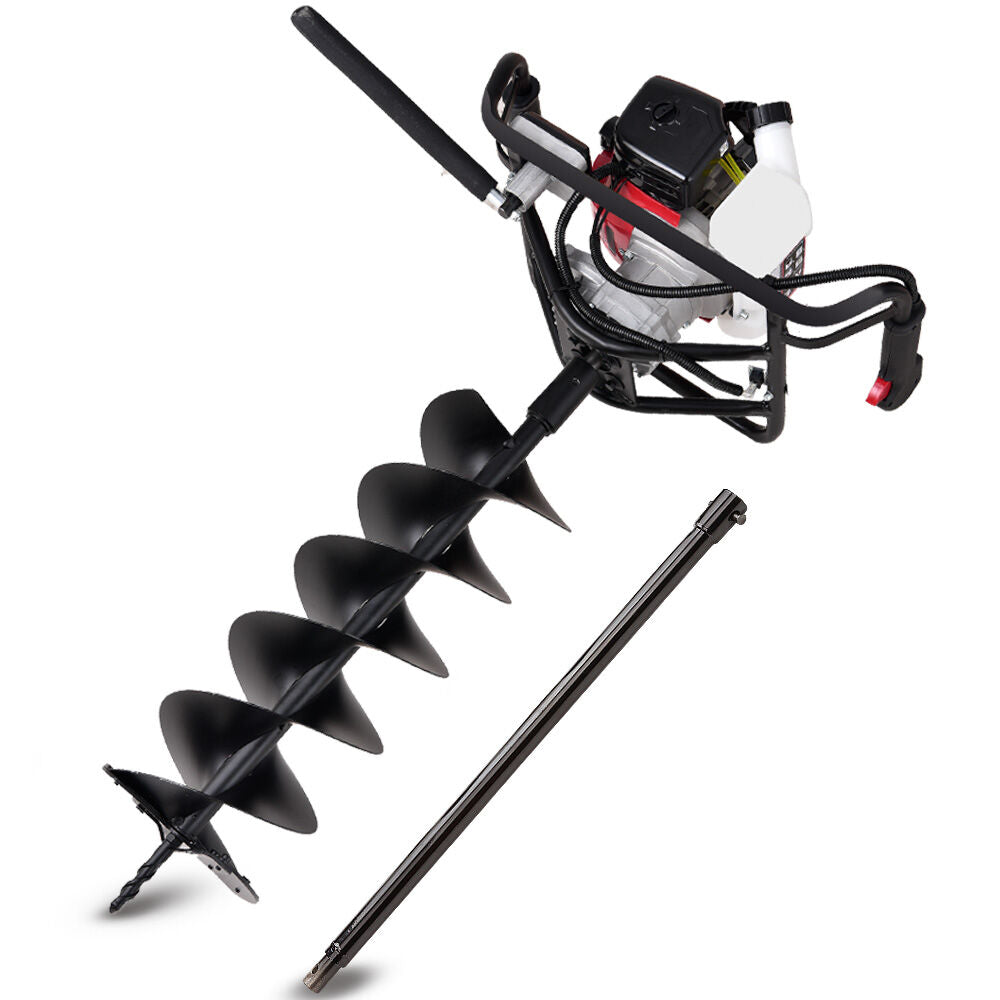 Petrol Post Hole Digger with Safety Brake & 1.4m Depth Auger Bit