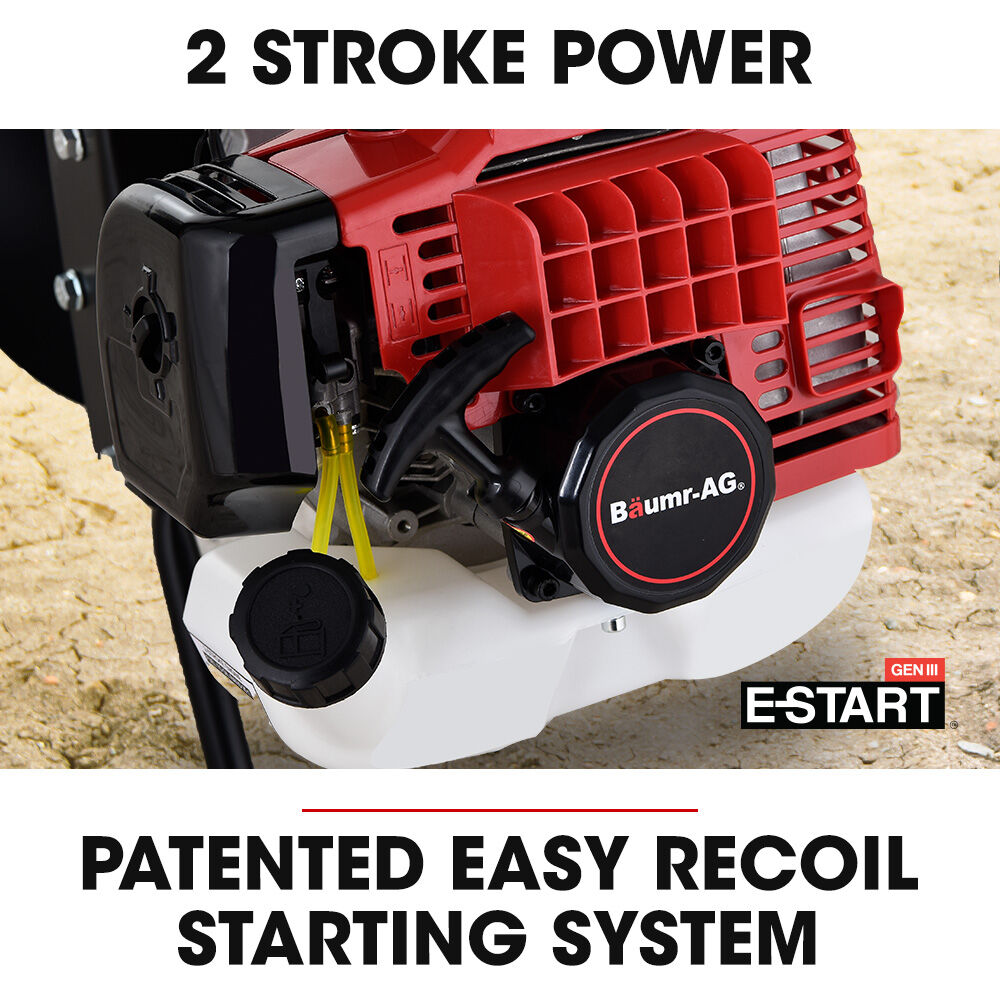 2-Person Post Hole Digger with 1.4m Depth, 200mm & 300mm Augers, 52cc Engine
