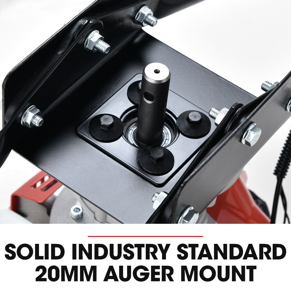 2-Person Post Hole Digger with 1.4m Depth, 200mm & 300mm Augers, 52cc Engine