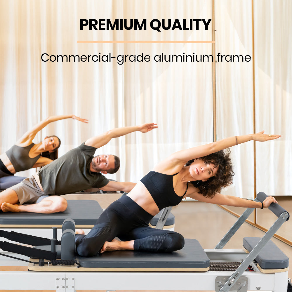 Aluminium Pilates Reformer with Folding Design and Customizable Resistance