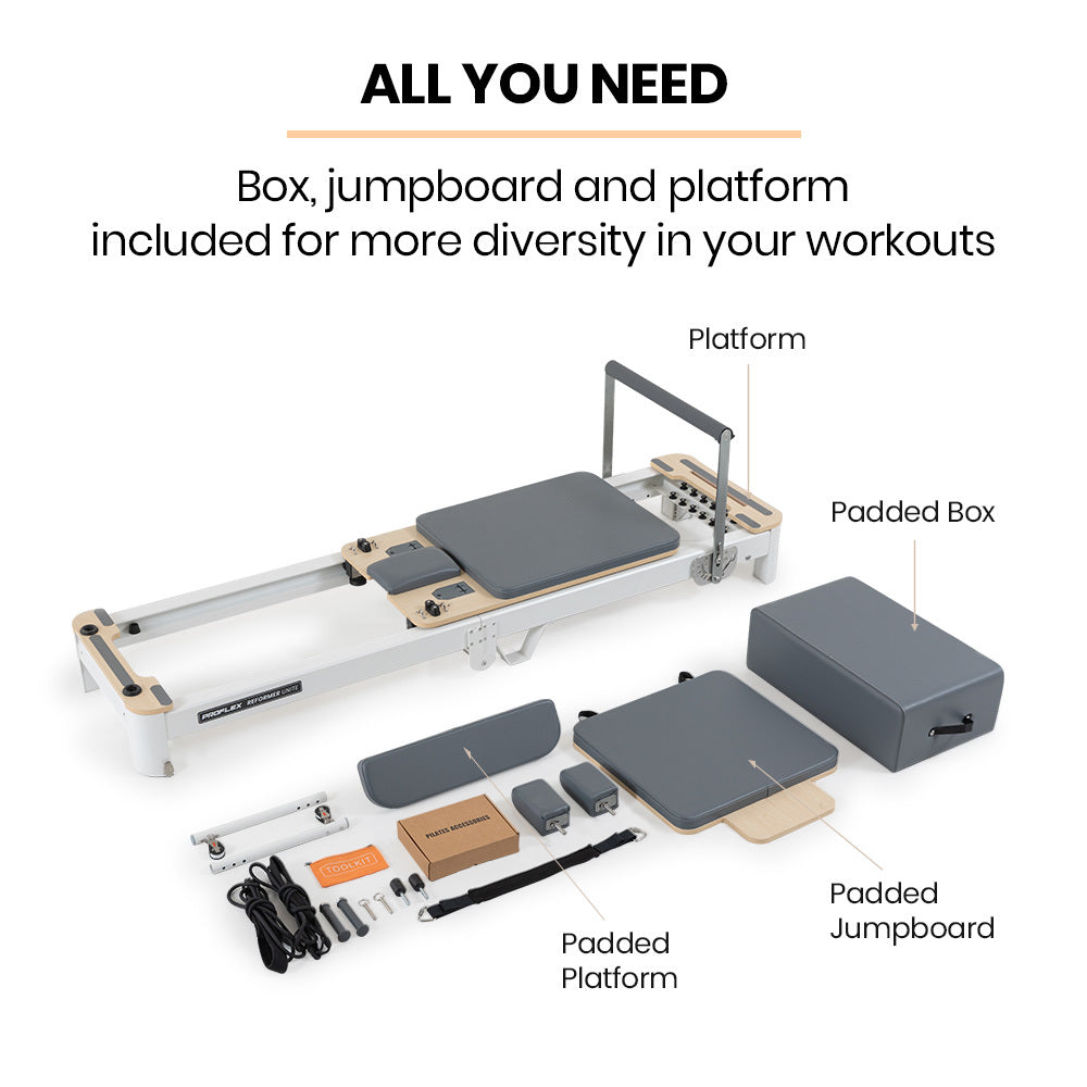Aluminium Pilates Reformer with Folding Design and Customizable Resistance