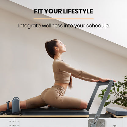 Aluminium Pilates Reformer with Folding Design and Customizable Resistance