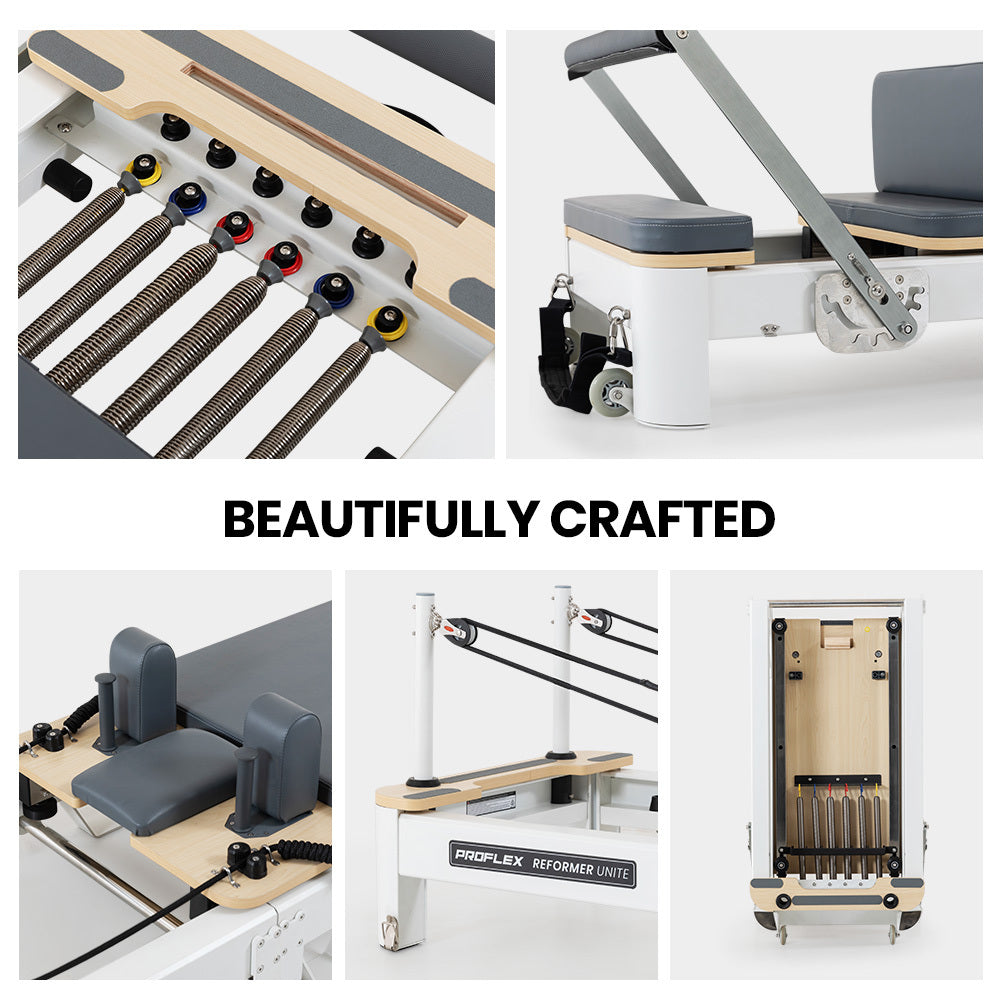 Aluminium Pilates Reformer with Folding Design and Customizable Resistance