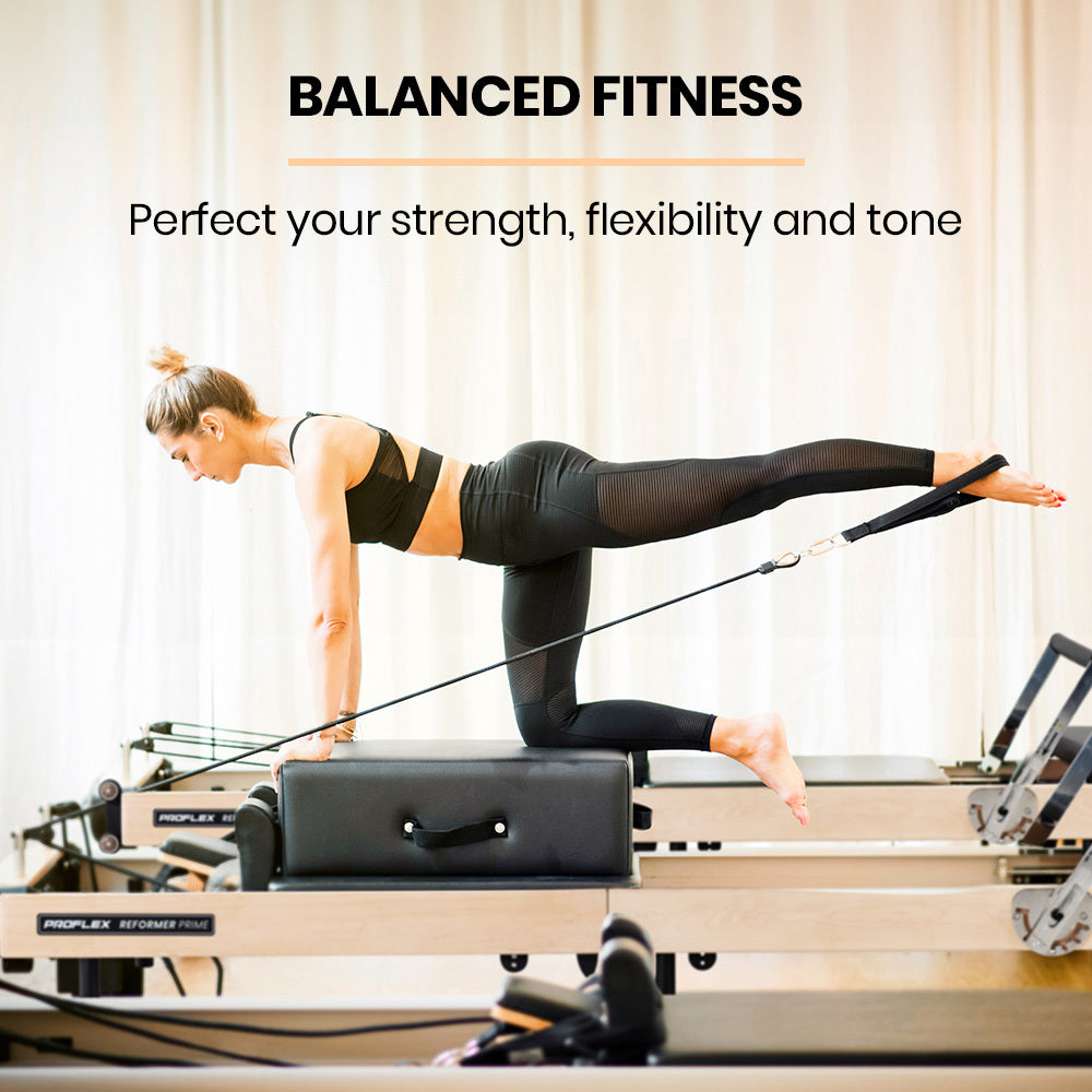 Wooden Pilates Reformer Machine with Folding Design and Adjustable Features