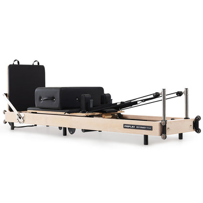Wooden Pilates Reformer Machine with Folding Design and Adjustable Features