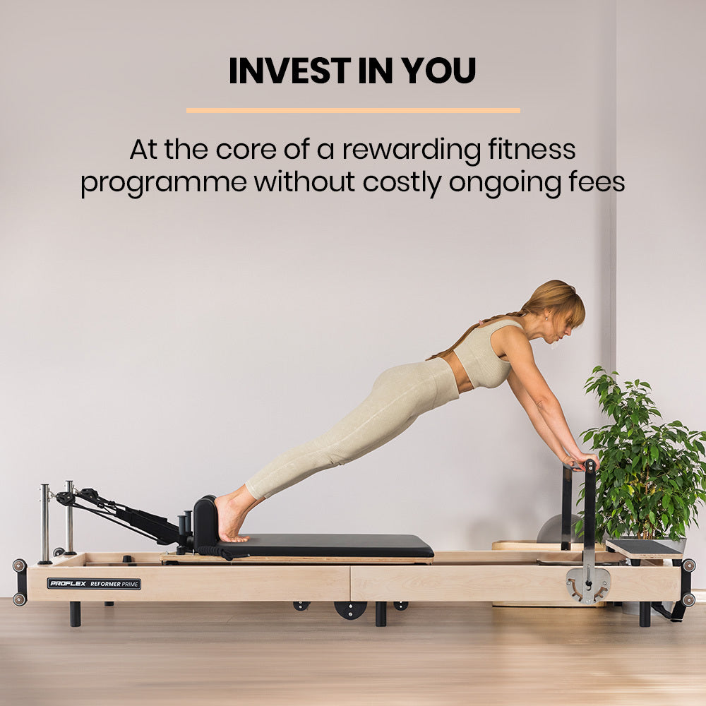Wooden Pilates Reformer Machine with Folding Design and Adjustable Features