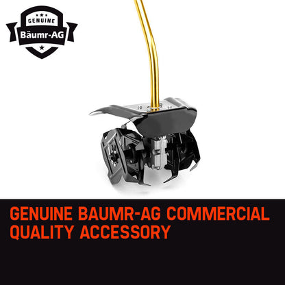 26mm Pole Tiller Attachment for Deep Soil Cultivation with Steel Blades
