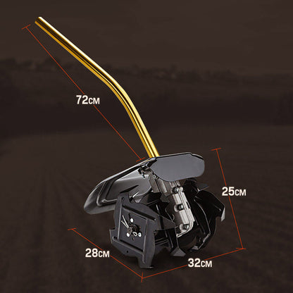 26mm Pole Tiller Attachment for Deep Soil Cultivation with Steel Blades