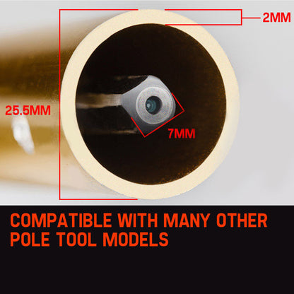 26mm Pole Tiller Attachment for Deep Soil Cultivation with Steel Blades