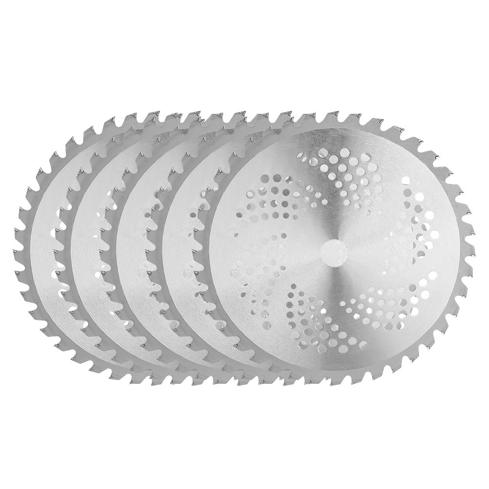 5-Pack 0.25m Carbide Tipped Brush Cutter Blades - 40 Tooth, No Sharpening