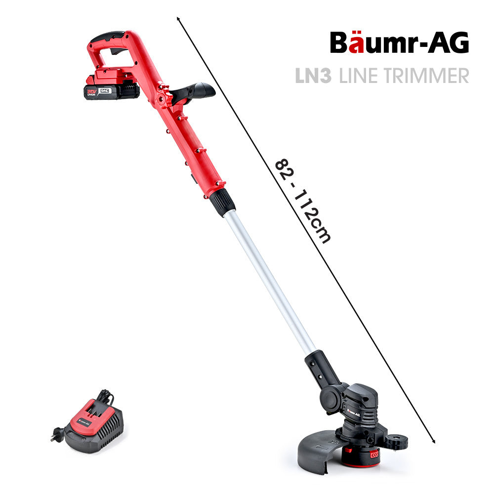 Cordless 2-in-1 Line Trimmer & Edger, 20V Battery, 3 Angle Settings