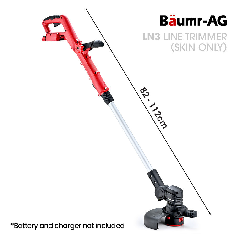 20V Cordless 2-in-1 Line Trimmer & Lawn Edger with Adjustable Head and Guide Wheel