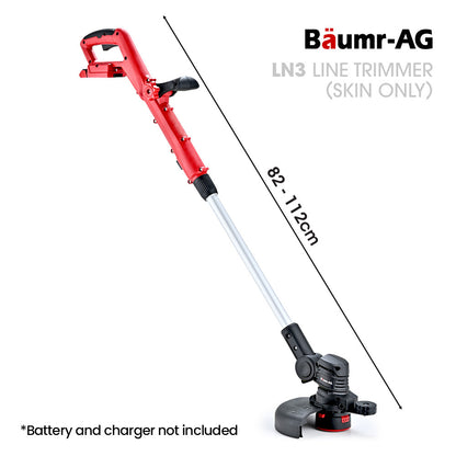 20V Cordless 2-in-1 Line Trimmer & Lawn Edger with Adjustable Head and Guide Wheel