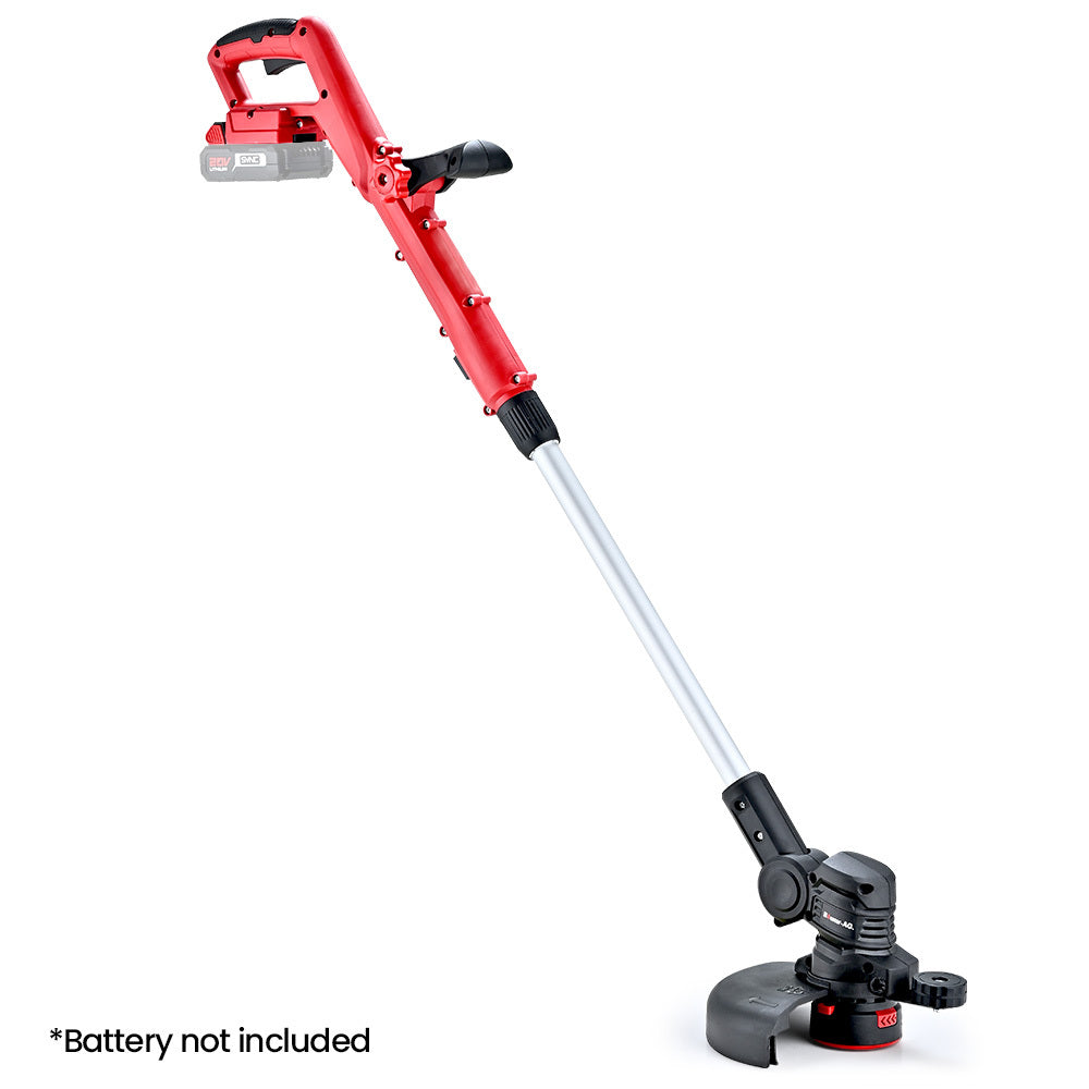 20V Cordless 2-in-1 Line Trimmer & Lawn Edger with Adjustable Head and Guide Wheel