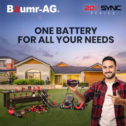 20V Cordless Line Trimmer with 0.5m Telescopic Shaft and Battery Kit