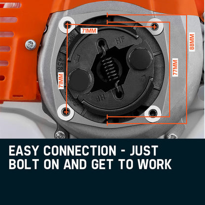 62cc 2-Stroke Engine for Pole Tools with Maxi-Flex Housing (0.6m³)