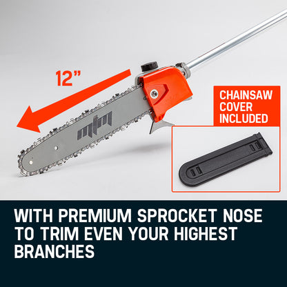 62CC Petrol Pole Chainsaw with 3m Extension and Safety Kit