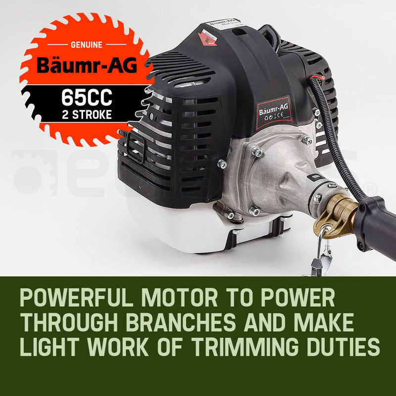 65cc Multi-Tool: 0.3m Chainsaw & Hedge Trimmer Attachments, 3m Reach