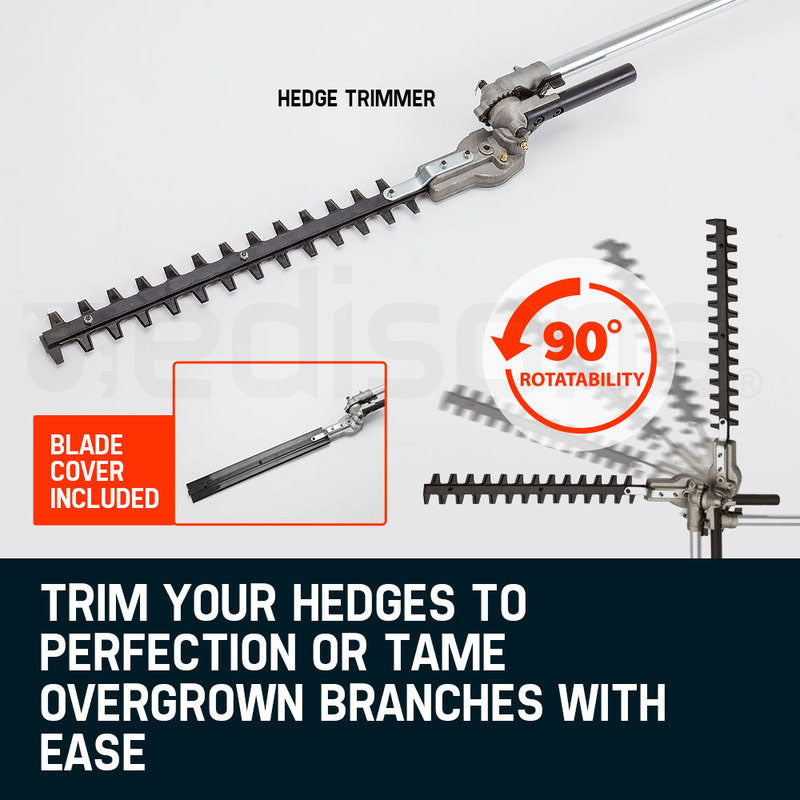 62cc Multi-Tool with Chainsaw & Hedge Trimmer – 3m Reach, 2.8kg