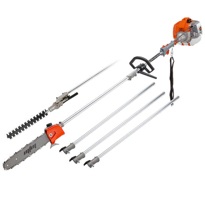62cc Multi-Tool with Chainsaw & Hedge Trimmer – 3m Reach, 2.8kg