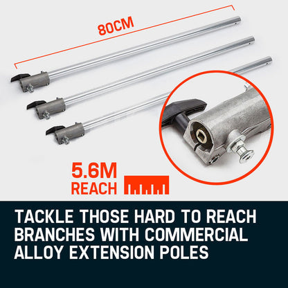 62cc Multi-Tool with 9 Attachments and 3m Extension Pole for Gardening