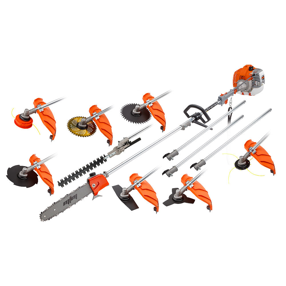 62cc Multi-Tool with 9 Attachments and 3m Extension Pole for Gardening