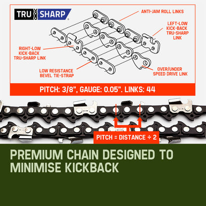 65cc Pole Chainsaw Pruner with Extension Pole and Safety Accessory Kit