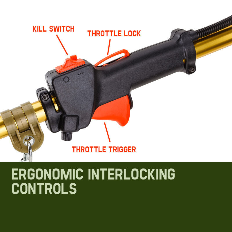 65cc Pole Chainsaw Pruner with Extension Pole and Safety Accessory Kit