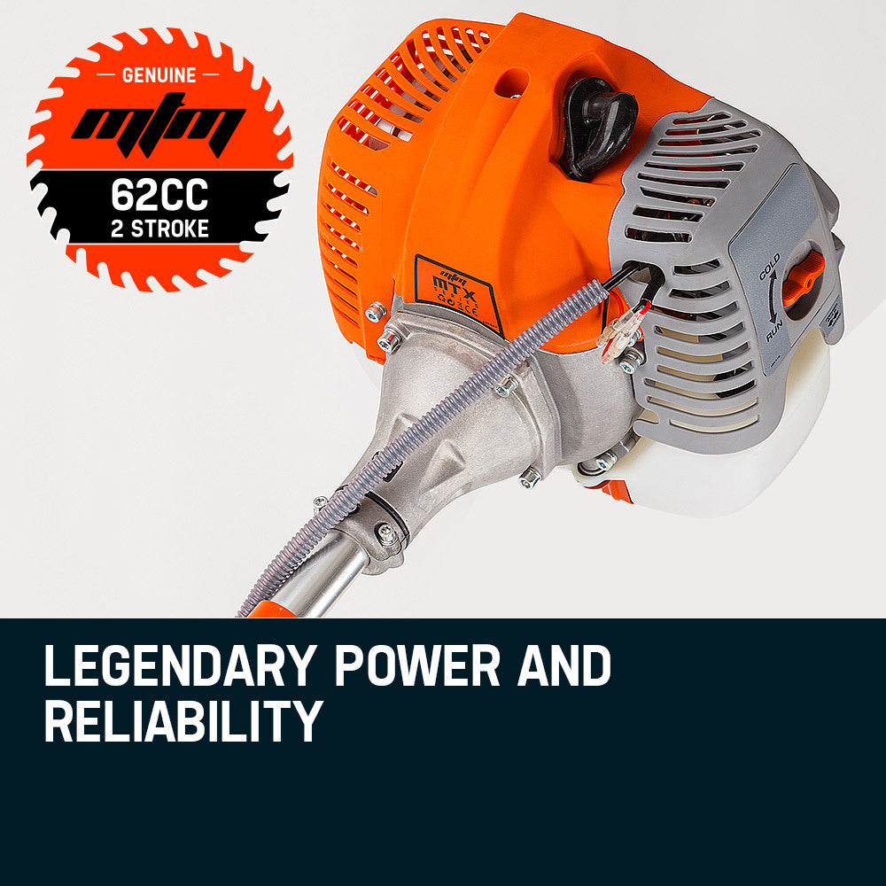 7-in-1 62cc Multi-Tool Brushcutter with Carbide Blades and Accessories
