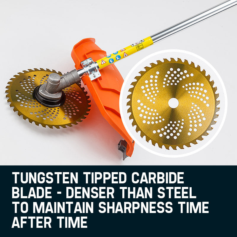 7-in-1 62cc Multi-Tool Brushcutter with Carbide Blades and Accessories