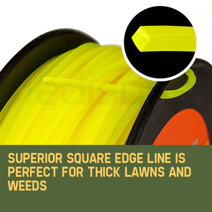 2.4mm x 120m Square Edge Trimmer Line for Precision Cutting and Durability