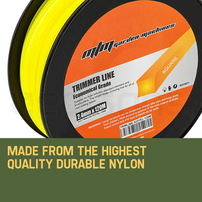 2.4mm x 120m Square Edge Trimmer Line for Precision Cutting and Durability