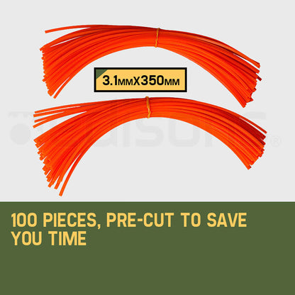 35cm Pre-Cut Razor Edge Trimmer Line - Precision Cutting, 3.1mm Diameter