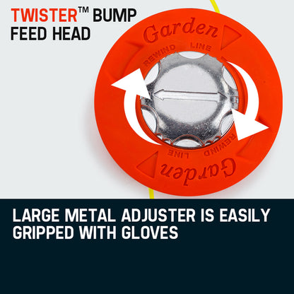 Twister Bump Feed Line Trimmer Head for Effortless Yard Maintenance (2.0-3.2mm)