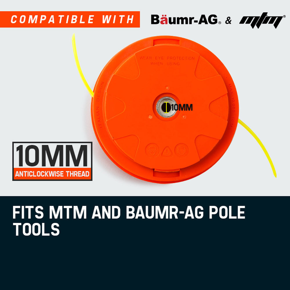 Twister Bump Feed Line Trimmer Head for Effortless Yard Maintenance (2.0-3.2mm)