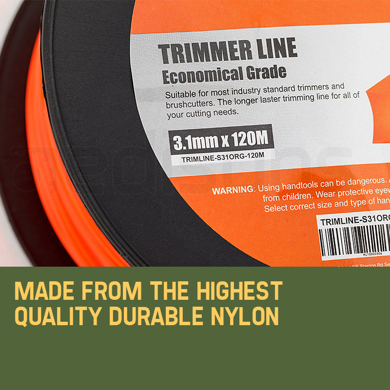 Heavy-Duty 3.1mm x 120m Square Edge Trimmer Line for Precision Cutting