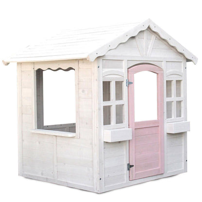 Timber Cottage Style Outdoor Playhouse for Kids with Safe & Customizable Design