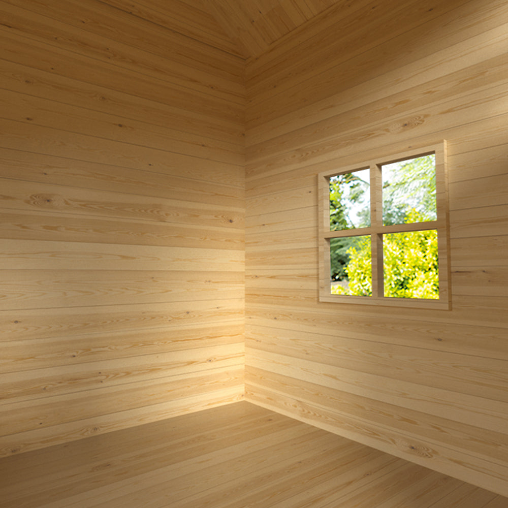 Wooden Tower Cubby House with Slide, Sandpit, Climbing Wall & Games