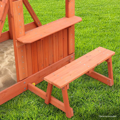 Outdoor Play Set with Slide, Swings, Climbing Wall & Sandpit - 2.5m Design