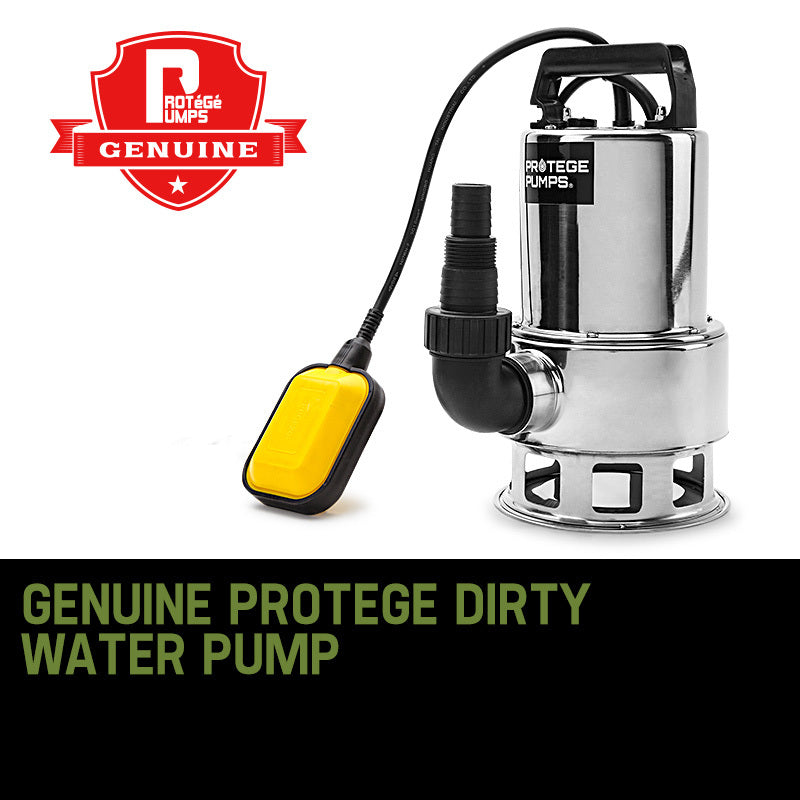 1500W Submersible Pump for Dirty Water, Stainless Steel, 18,000L/h, 0.08m Depth