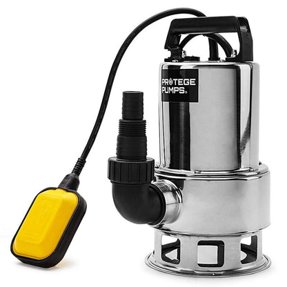 1500W Submersible Pump for Dirty Water, Stainless Steel, 18,000L/h, 0.08m Depth